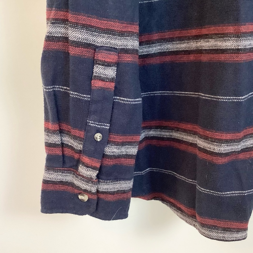 Nwt Rip Curl Steamzee Striped Button Up Flannel S… - image 7